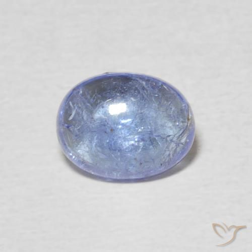 1.53ct Natural Azul púrpura claro Tanzanita, oval, Transparente