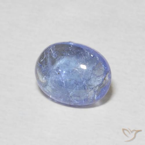 Tanzanita Azul púrpura claro Natural 1.53ct, oval, Transparente