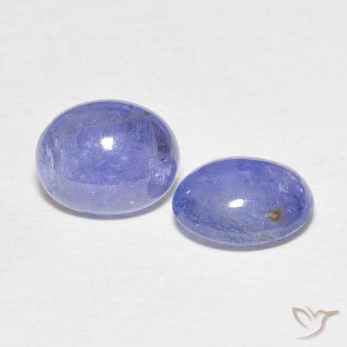 Pedras preciosas de Tanzanita Azul Violeta Claro natural de 4.74 ct, oval, Transparente