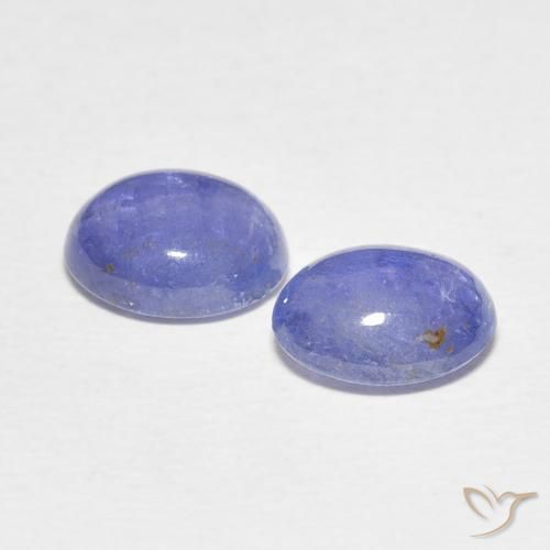 Pedras preciosas de Tanzanita Azul Violeta Claro natural de 4.74 ct, oval, Transparente