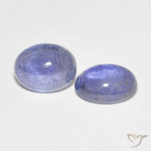 Pedras preciosas de Tanzanita Azul Violeta Claro natural de 4.69 ct, oval, Transparente
