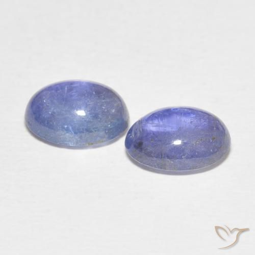 Pedras preciosas de Tanzanita Azul Violeta Claro natural de 4.69 ct, oval, Transparente