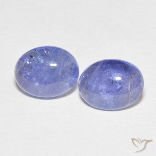 4.91ctw Natural Azul Violeta Claro Tanzanita, oval, Transparente