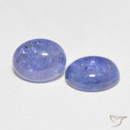 Pedras preciosas de Tanzanita Azul Violeta Claro natural de 4.91 ct, oval, Transparente