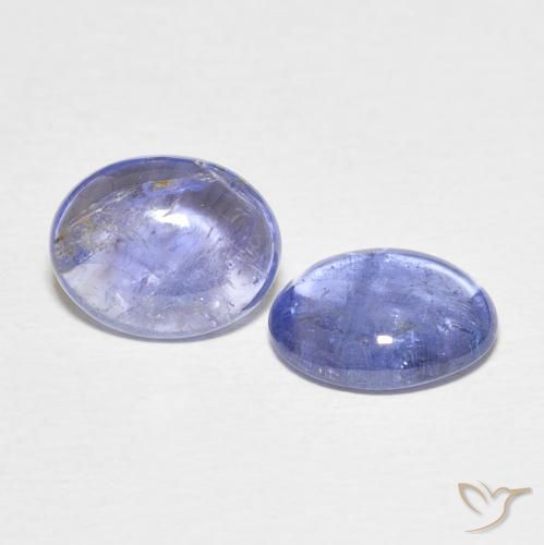 Pedras preciosas de Tanzanita Azul púrpura claro natural de 5.78 ct, oval, Transparente