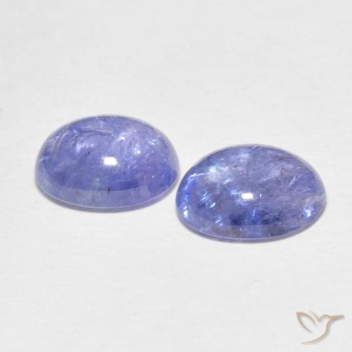 Pedras preciosas de Tanzanita Azul púrpura claro natural de 6.45 ct, oval, Transparente