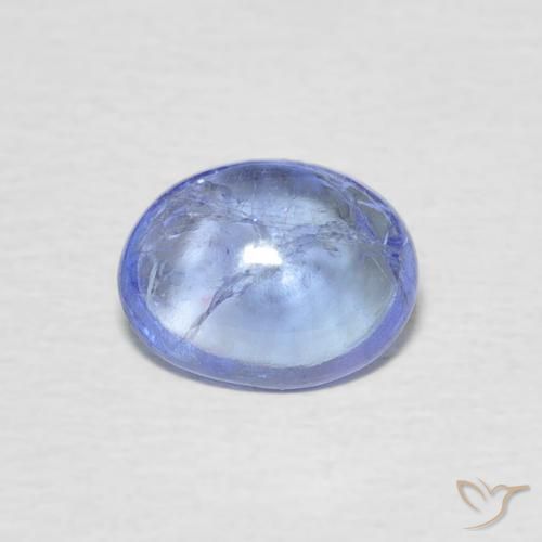 1.39ct Natural Azul púrpura claro Tanzanita, oval, Transparente