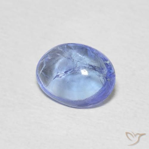 Tanzanita Azul púrpura claro Natural 1.39ct, oval, Transparente