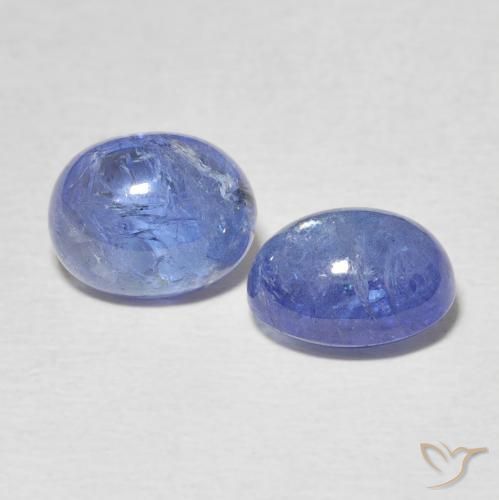 Pedras preciosas de Tanzanita Azul marinho médio natural de 6.15 ct, oval, Transparente
