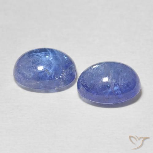 Pedras preciosas de Tanzanita Azul marinho médio natural de 6.15 ct, oval, Transparente