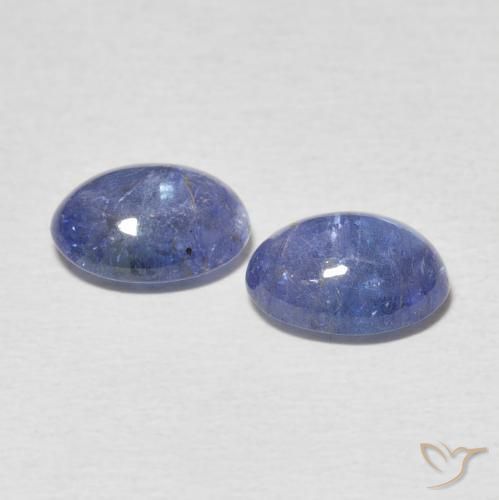 Pedras preciosas de Tanzanita Azul púrpura claro natural de 4.48 ct, oval, Transparente