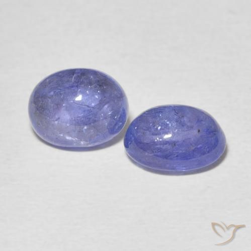Pedras preciosas de Tanzanita Azul Violeta Intenso natural de 5.21 ct, oval, Transparente