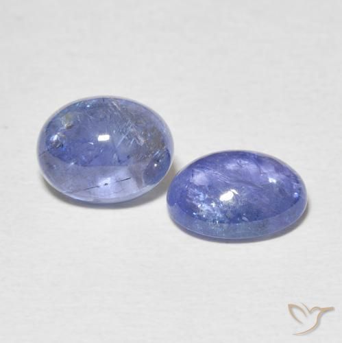 Pedras preciosas de Tanzanita azul intenso natural de 4.92 ct, oval, Transparente