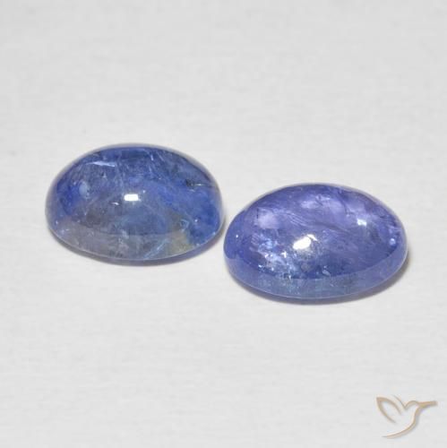 Pedras preciosas de Tanzanita azul intenso natural de 4.92 ct, oval, Transparente