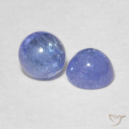 Pedras preciosas de Tanzanita Azul Violeta Claro natural de 1.35 ct, Redondo, Transparente