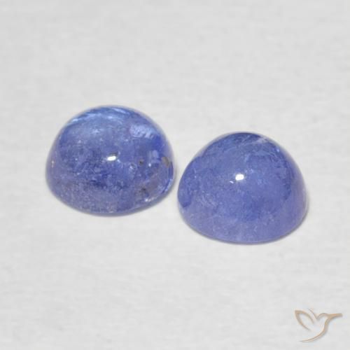 Pedras preciosas de Tanzanita Azul Violeta Claro natural de 1.35 ct, Redondo, Transparente