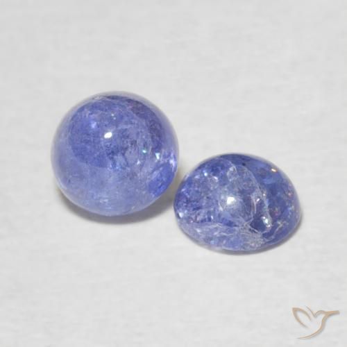 Pedras preciosas de Tanzanita Azul Violeta Intenso natural de 1.24 ct, Redondo, Transparente