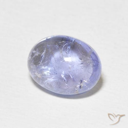 Tanzanita Azul púrpura claro Natural 3.51ct, oval, Transparente