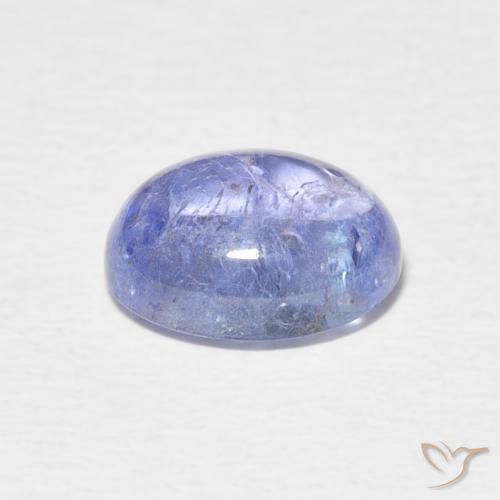 Tanzanita Azul púrpura claro Natural 3.51ct, oval, Transparente