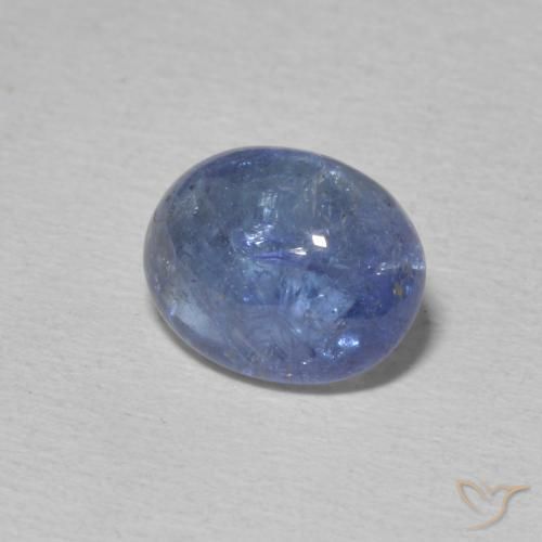 Tanzanita Azul púrpura claro Natural 3.34ct, oval, Transparente