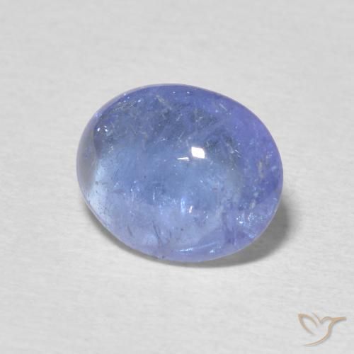 Tanzanita Azul púrpura claro Natural 2.89ct, oval, Transparente