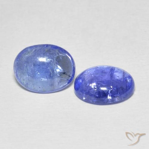 Pedras preciosas de Tanzanita Azul Violeta Intenso natural de 5.66 ct, oval, Transparente