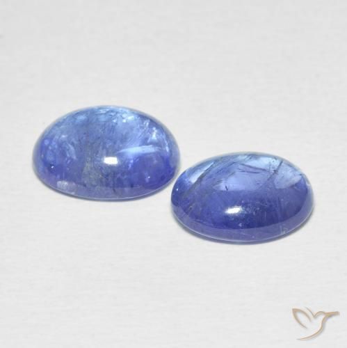 Pedras preciosas de Tanzanita Azul púrpura claro natural de 6.17 ct, oval, Transparente