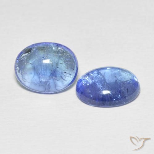 Pedras preciosas de Tanzanita Azul Violeta Claro natural de 5.86 ct, oval, Transparente