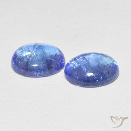 Pedras preciosas de Tanzanita Azul Violeta Claro natural de 5.86 ct, oval, Transparente