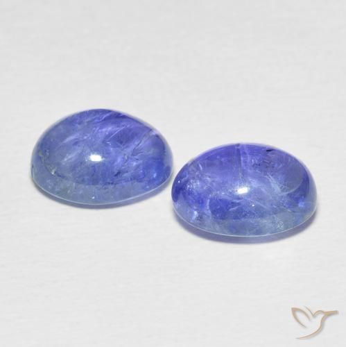 Pedras preciosas de Tanzanita Azul elétrico natural de 7.86 ct, oval, Transparente