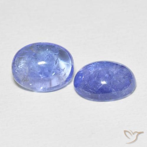 Pedras preciosas de Tanzanita Azul Violeta Intenso natural de 6.76 ct, oval, Transparente