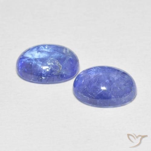 Pedras preciosas de Tanzanita Azul Violeta Intenso natural de 6.76 ct, oval, Transparente