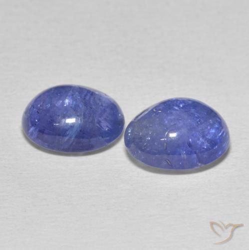 Pedras preciosas de Tanzanita Azul Violeta Intenso natural de 7.21 ct, oval, Transparente