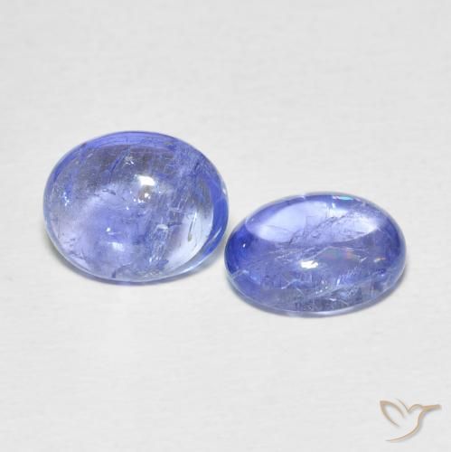 Pedras preciosas de Tanzanita Azul Violeta Intenso natural de 6.05 ct, oval, Transparente