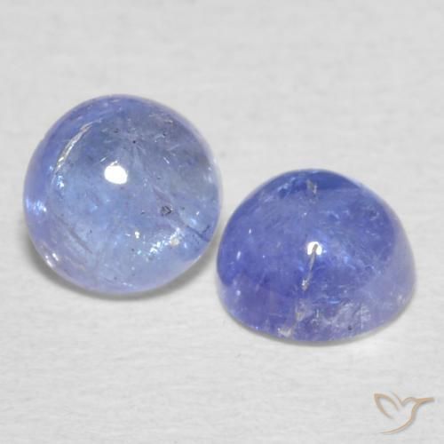 Pedras preciosas de Tanzanita Azul Violeta Intenso natural de 1.53 ct, Corte Redondo, Transparente