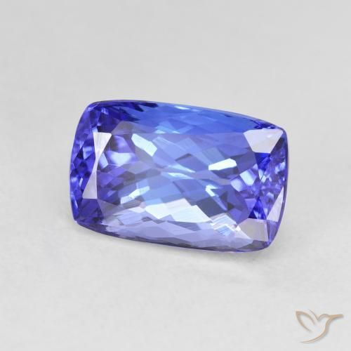 Tanzanita Azul Violeta Profundo Natural 4.74ct, Almofada, VVS