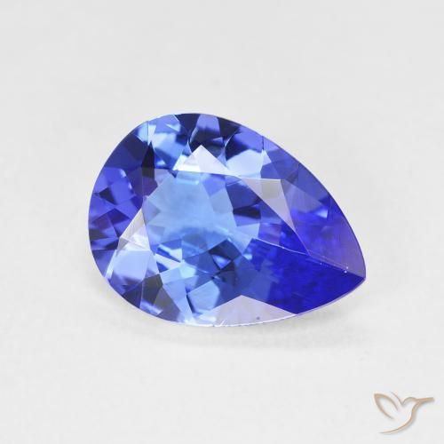 Tanzanita azul vivo Natural 2.30ct, Formato de pêra, VVS