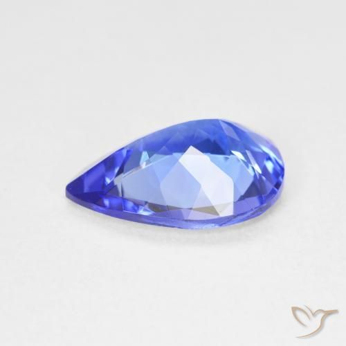 Tanzanita azul vivo Natural 2.30ct, Formato de pêra, VVS