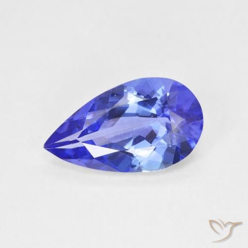 2.11ct Natural Azul Violeta Profundo Tanzanita, Formato de pêra, VVS
