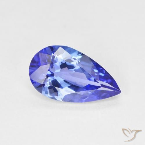 Tanzanita Azul Violeta Profundo Natural 2.11ct, Formato de pêra, VVS