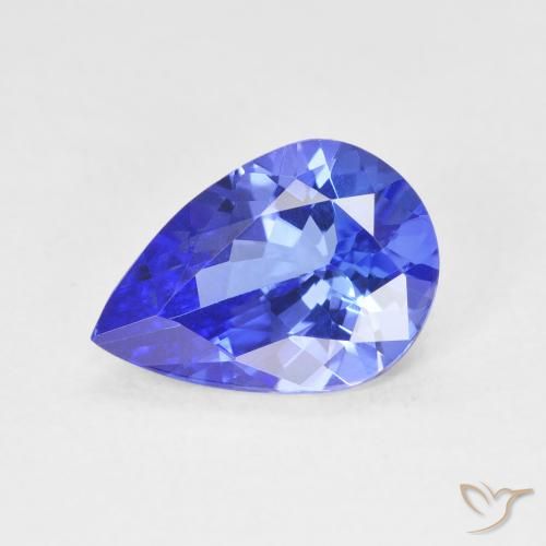 Tanzanita Azul Violeta Profundo Natural 2.25ct, Formato de pêra, VVS