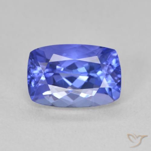2.21ct Natural Violeta Azul Tanzanita, Almofada, VVS