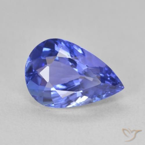 Tanzanita Violeta Azul Natural 2.15ct, Formato de pêra, VVS