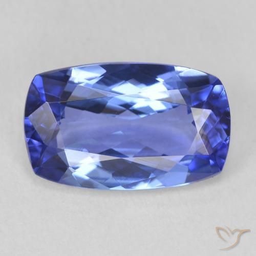 2.88ct Natural Azul Tanzanita, Almofada, VVS