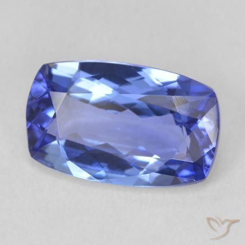 Tanzanita Azul Natural 2.88ct, Almofada, VVS