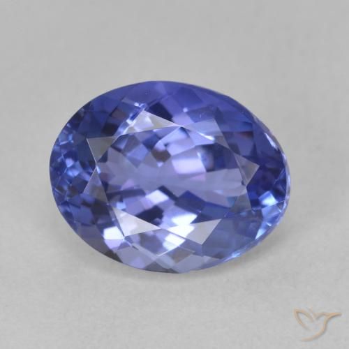 2.91ct Natural Azul Roxo Profundo Tanzanita, oval, VVS