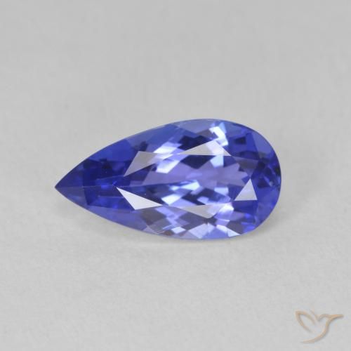 1.77ct Natural Azul Violeta Profundo Tanzanita, Formato de pêra, VVS