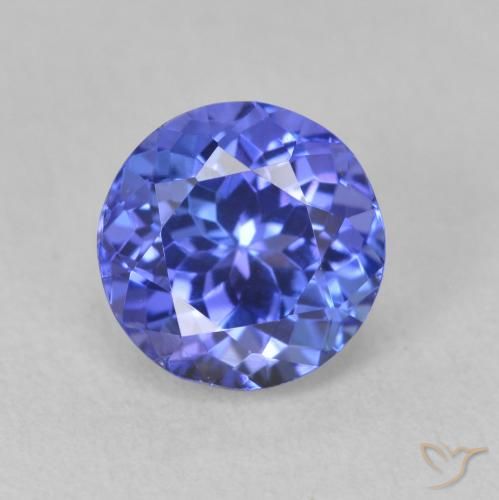 1.73ct Natural Azul Violeta Profundo Tanzanita, Redondo, VVS
