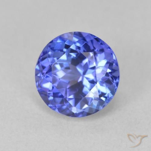 Tanzanita Azul Violeta Profundo Natural 1.73ct, Redondo, VVS