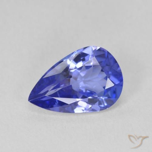 1.83ct Natural Azul Violeta Profundo Tanzanita, Formato de pêra, VVS